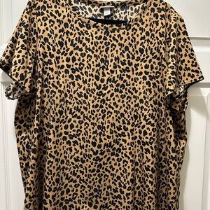 Ava & Viv Leopard Print Blouse